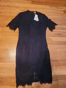 Vestido de noche Zalalus negro de encaje para mujer talla 10 - Imagen 1 de 4