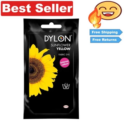 Bolsa de tinte a mano Dylon girasol amarillo, 50 g - perfecta para ropa y telas para el hogar Foto 1 de 4