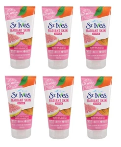 6 x St. Ives Radiant Skin Pink Lemon & Mandarin Orange Scrub 150ml - Picture 1 of 1