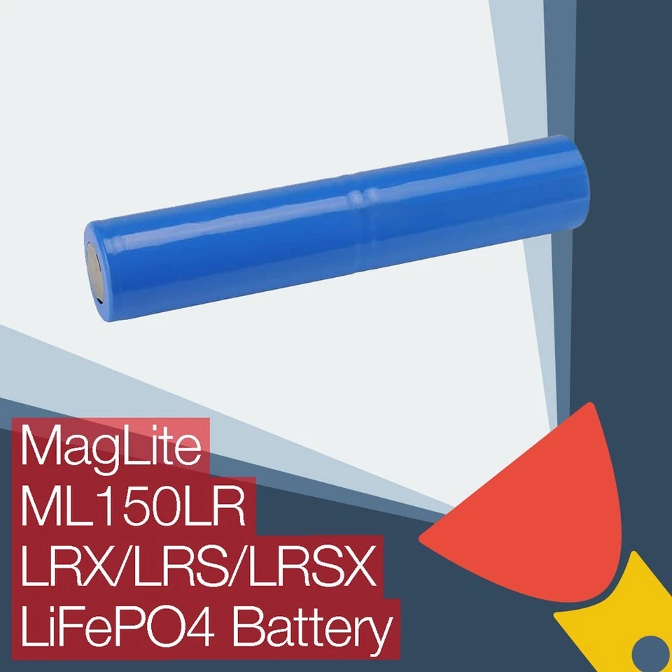 MagLite Battery ML150LR/LRX/LRS/LRSX LiFePO4 LED Torch/flashlight Replacement - Image 1 of 1