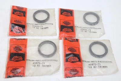 Qty 4 GENUINE Harley-Davidson Fork Seals 45975-71 - FX XL Sportster NOS - Image 1 of 4