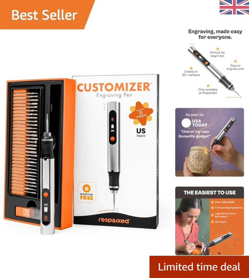 Customizer Engraving Pen: Cordless & Rechargeable Tool for Endless Creativity