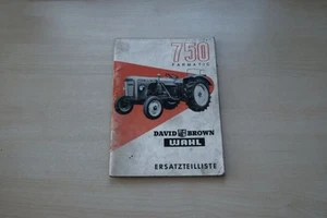 193149) David Brown Wahl 750 Farmatic Schlepper Ersatzteilliste 196? - Bild 1 von 1