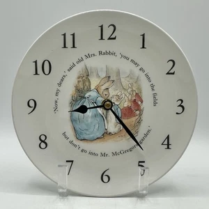 "Reloj de pared para guardería Wedgwood Peter Rabbit Beatrix Potter 8"" placa funciona/cb" - Imagen 1 de 6