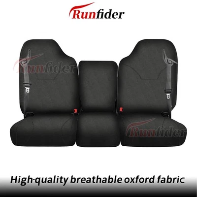 Dodge Ram 1500 2500 3500 1998-02, 40/20/40 Split Bench Seat Cover-Black Foto 1 de 4
