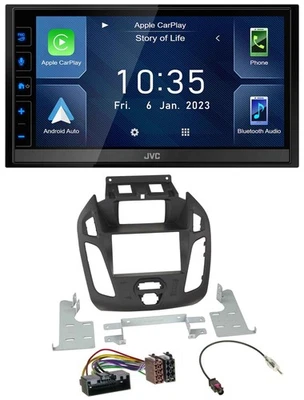 JVC DAB Bluetooth MP3 USB 2DIN Autoradio für Ford Transit 2012-2018 Display Conn - Bild 1 von 4