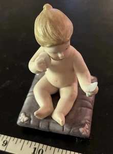 Statuina porcellana vintage 1987 Bessie Pease Gutmann tutto è vanità H2151 - Foto 1 di 7