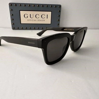 AUTÉNTICAS GAFAS DE SOL GUCCI SMOKE SQUARE PARA HOMBRE GG0001SN 001 Foto 1 de 4
