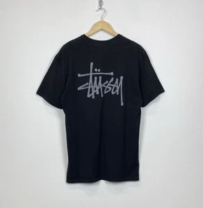 Camiseta Stussy Graffiti Logo Hype Streetwear Hombre Manga Corta Desteñida Negra Y2K - Imagen 1 de 8