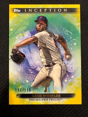 2024 Topps Inception - Zack Wheeler #54 /199 Yellow Refractor Phillies  - Image 1 of 2
