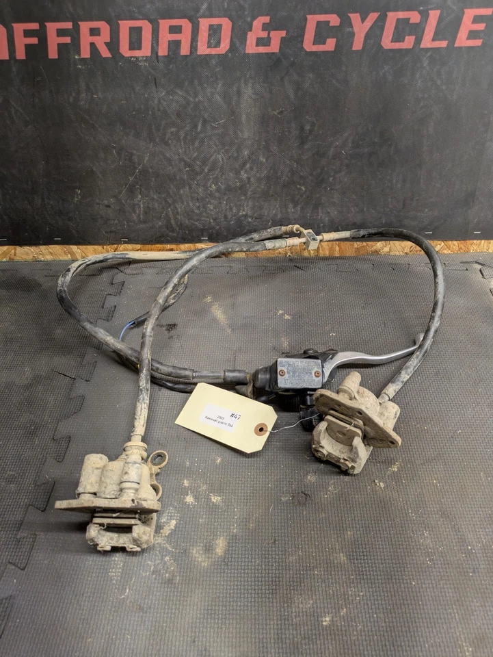 Kawasaki Prairie 360 2003 líneas de freno delanteras pinzas de cilindro maestro Foto 1 de 4