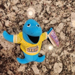Peluche vintage NFL Cool Beans TD The Dolphin Superbowl XXIII Miami Florida - Foto 1 di 6