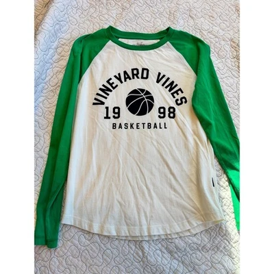 Vineyard Vines Girls Basketball Raglan Long Sleeve Shirt Size Small (8/10) - Image 1 of 4