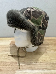 Vintage XL Browning Camouflage Trapper Hat Made In USA - Picture 1 of 12