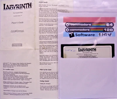 COMMODORE 64/128 --  LABYRINTH: THE COMPUTER GAME (ACTIVISION - DISK) - Bild 1 von 2