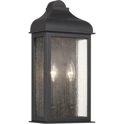 Aplique de pared exterior negro Artcraft Lighting AC8186BK Madrid 2 luces 16 pulgadas Foto 1 de 4