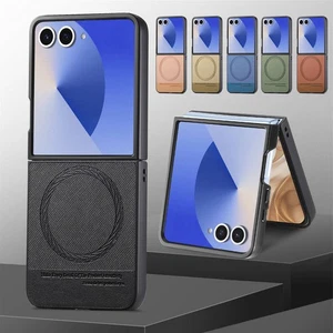 Funda segura magnética de cuero antiarañazos Mag para Samsung Galaxy Z Flip 7 6 5 4 3 - Imagen 1 de 97