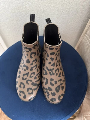 Botas de chuva femininas Hunter Chelsea Leopard - Imagem 1 de 4