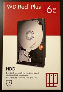 Disque dur 6 To WD Red Plus WD60EFPX - 3,5 interne - SATA (SATA/600) - Photo 1/3