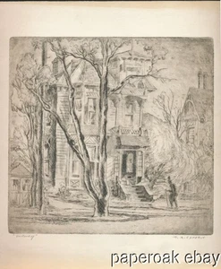 Original c1920's California Artist William Ross Cameron Etching Titled Yesterday - Picture 1 of 1