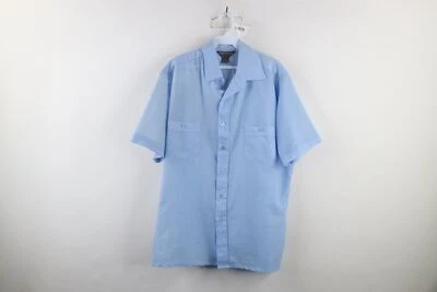 Vintage 90s Streetwear Mens Large Sheer Striped Knit Short Sleeve Button Shirt - Image 1 of 4