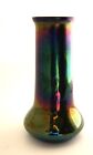 Loetz Iridescent Oil Spot Purple Gold and Green Vase 8"