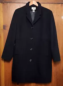 Gabardina LL Bean Mujer 16 Reg Vintage Lana Cachemira Plumero Pavo Lujo - Imagen 1 de 16