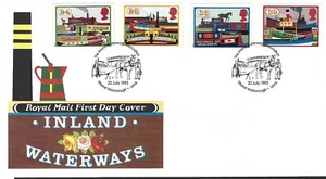 1993 Inland Waterways First Day Cover Inland Waterways Association Cancellation - Picture 1 of 2