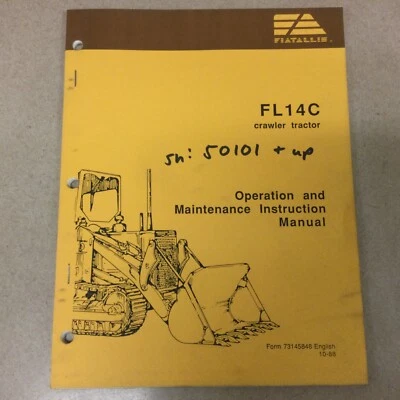 CARGADORA DE ORUGAS MANUAL INSTRUCCIONES MANTENIMIENTO OPERACIÓN FIAT ALLIS FL 14C Foto 1 de 3