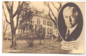1924 John Davis Presidential Campaign Postcard Clarksburg, West Virginia Home - Picture 1 of 2