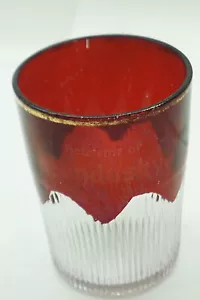 ANTIQUE SOUVENIR CUP SANDUSKY OHIO EAPG PATTERN GLASS RUBY FLASHED 1900s - Picture 1 of 3