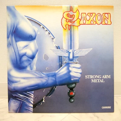SAXON / STRONG ARM METAL JAPAN ISSUE LP W/ INSERT - Image 1 of 4