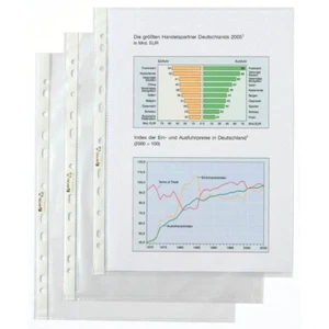 100 HETZEL Prospekthüllen 22464490 DIN A4 glasklar glatt 0,045 mm - Bild 1 von 1