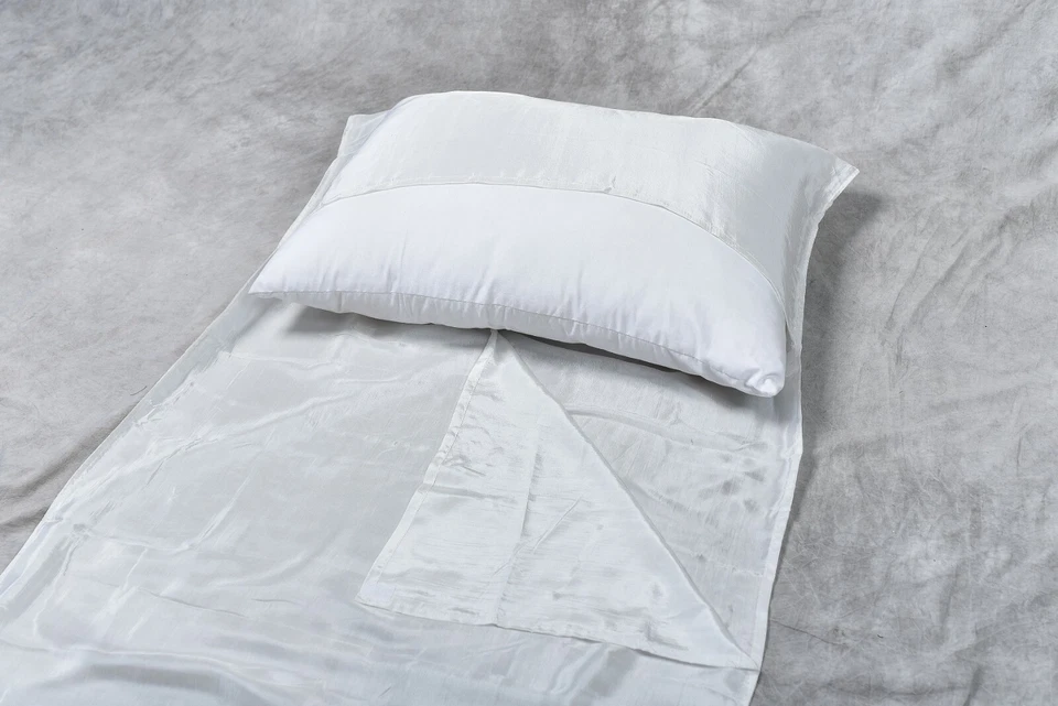 Single Pure Silk Sleeping Bag Liner for Camping Hiking Hostel Travel - Image 1 of 1