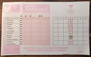 Bet Slip Totosei N.7 Of 1998- R @ Rit @' Issue - Imagen 1 de 1