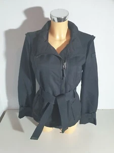 JOOP ! JEANS  Jacke  Übergangsjacke  Gr. 34 schwarz Steppfutter Gürtel  WIE NEU - Picture 1 of 6