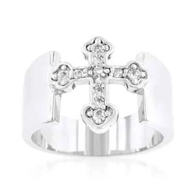 Silver Cross Band - Image 1 of 4