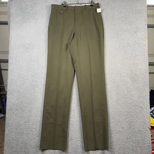 Pantalones Orvis Para Hombre 34 Verde Oliva Sarga Suave De Colección Sin Dobladillo Rectos - Imagen 1 de 13