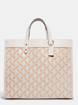 Bolso de Mano Coach C6612 Field 40 Nuevo con Etiquetas con Bolso de Gamuza Cuero Tiza Caballo y Carro Foto 1 de 3