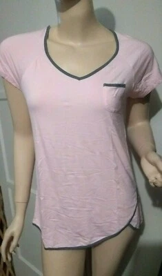 Camisa para dormir Jocky rosa y gris para mujer talla M Foto 1 de 3