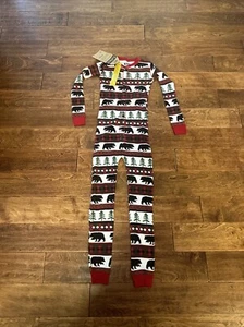 Kids Lazy One FlapJacks Bear Essentials Long John with Trap Door Size 8 NEW! - Picture 1 of 5