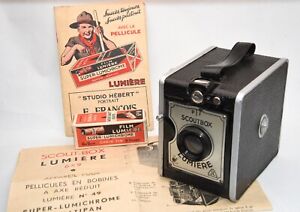 appareil photo LUMIERE SCOUTBOX 6x6 vintage scout box + film & +
