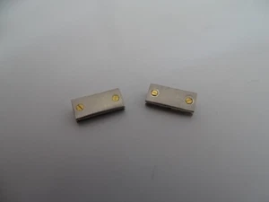 Eslabones finales Cartier Santos 14 mm oro 18k y acero inoxidable originales - Imagen 1 de 5