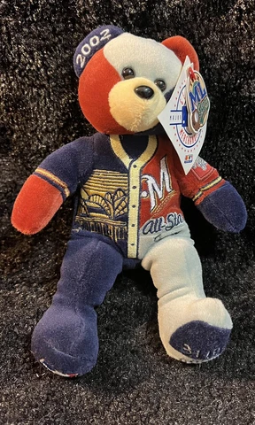 MLB All-Star Game Plush Beanie Bear - Miller Park - Brewers  2002 ML Bears 6,000 Cover