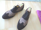 ꙮ Mens Etro Milano Broun Leather & Fabric Size 42 US 9 
