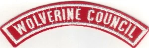 BOY SCOUT WOLVERINE COUNCIL RED & WHITE HALF STRIP 1/2RW - Picture 1 of 1
