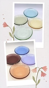 Feuer und Licht Recyceltes Kunstglas 6,5" Vorspeisen Teller 8 Farben 8er Set - Bild 1 von 18