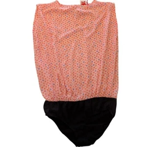 Fiorucci Polka Dot Bodysuit Blouse Sheer Top Layering Piece Sz 44 It - Picture 1 of 6