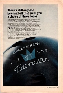 VINTAGE 1966 BRUNSWICK BOWLING BALLS PRINT AD - Picture 1 of 1