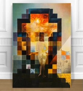 SALVADOR DALI Lincoln in Dalivision CANVAS PRINT 24x18" SURREAL ART - Picture 1 of 1